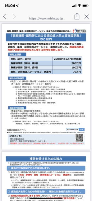医療機関　歯科　薬局に助成金でております